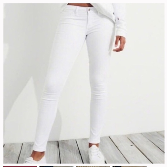 Hollistor Super Skinny White Jeans W24 L 31 NWOT